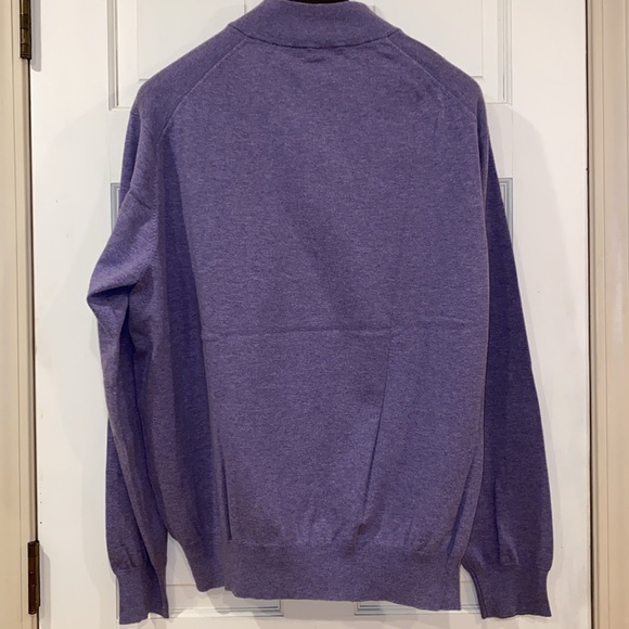 XXL Peter Millar 1/4 Zip Periwinkle Blue Sweater Great Condition Zipper Pull XX - Picture 2 of 16